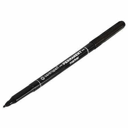 Маркер перманентный CENTROPEN 2536, ЧЕРНЫЙ, тонкий наконечник, 1 мм, трехгранная зона захвата, 6 2536 0112 