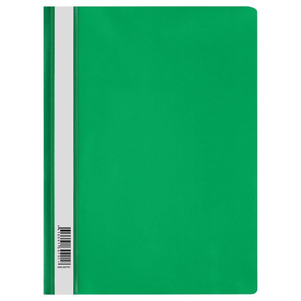 Папка-скоросшиватель пластик. СТАММ А4, 120мкм, зеленая с прозр. верхом