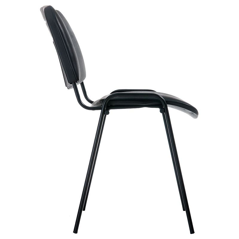 Стул Фабрикант "Изо" PV1, BL, каркас черный, обивка кожзам черный