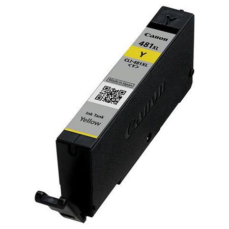 Картридж струйный CANON (CLI-481Y XL) для PIXMA TS704 / TS6140, желтый, ресурс 512 страниц, оригинальный, 2046C001 