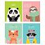 Тетрадь 48л., А5, клетка ArtSpace "Рисунки. Happy animals", выборочный УФ-лак