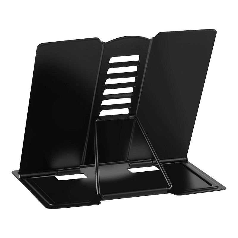 Подставка для книг СТАММ, металлическая, мини-формат, регулируемый угол наклона, черная 