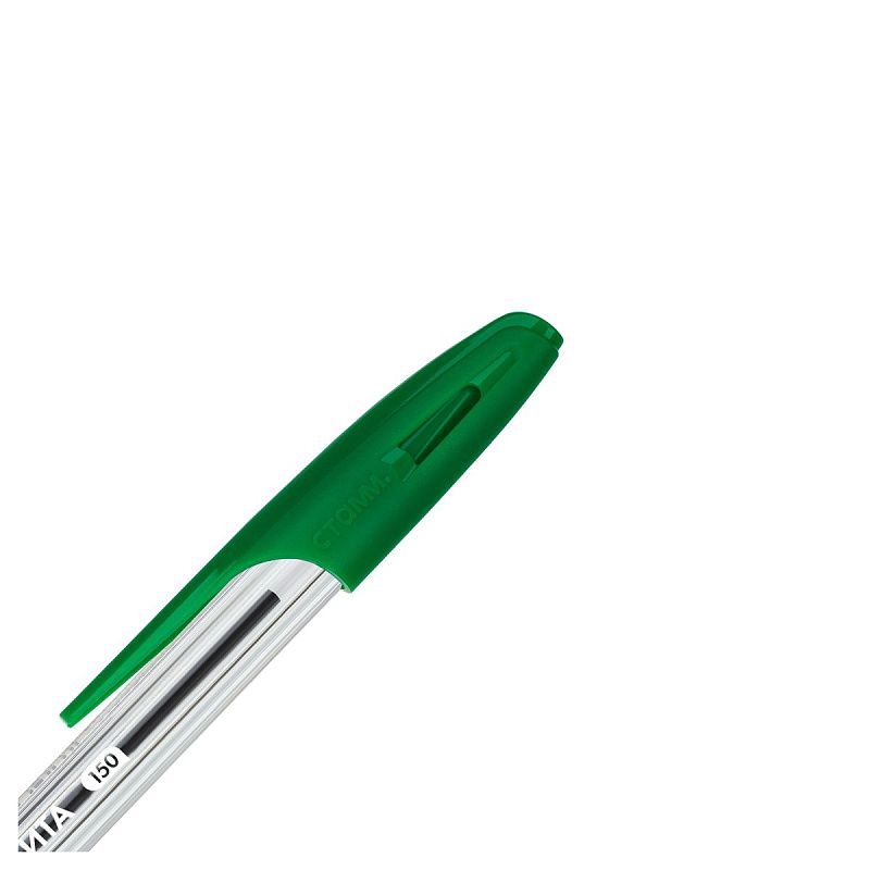 Ручка шариковая СТАММ "Орбита 150" зеленая, 0,7мм 