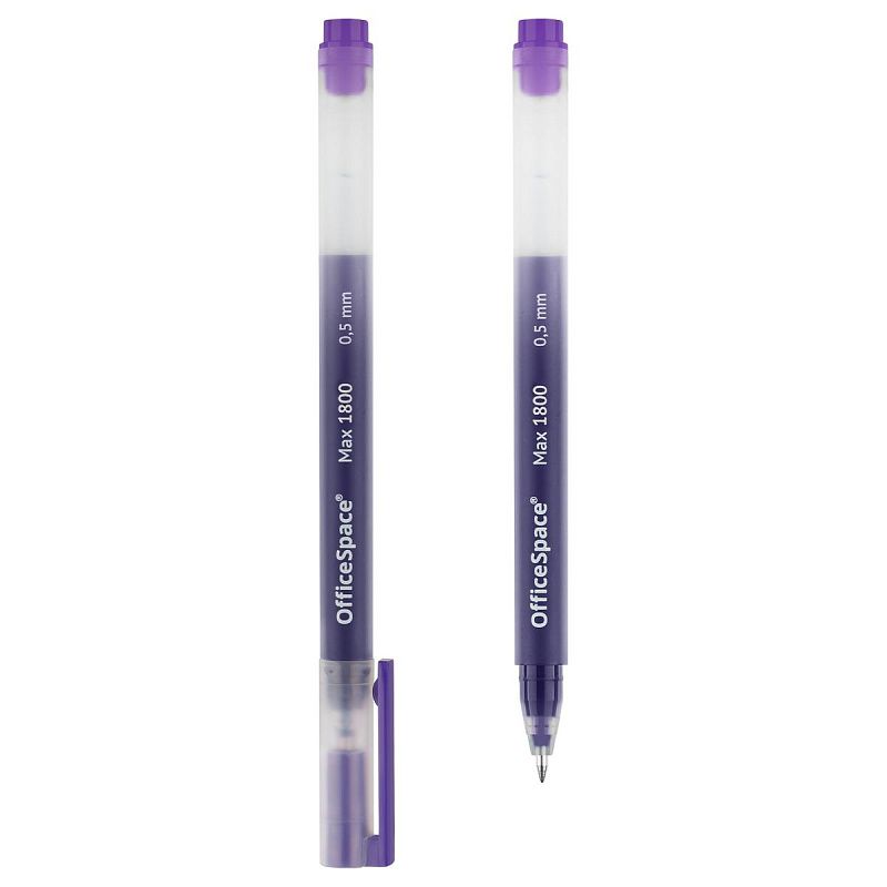 Набор гелевых ручек OfficeSpace "Max 1800", 5шт., 5цв,0,5мм, бесстержневая, увеличенная длина письма, коробка 