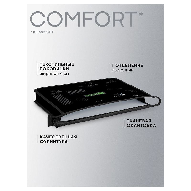 Папка для тетрадей 1 отделение, А4 Berlingo "01 Design", 340*245*40 мм, пластик, на молнии 