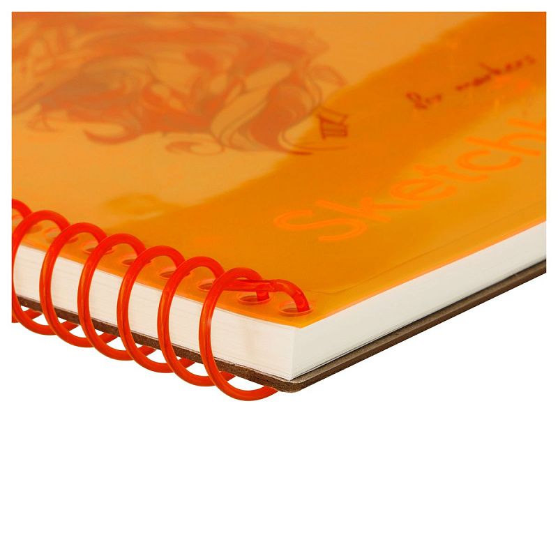 Скетчбук 40л., А5 BG "Neon. Orange", на гребне, маркерная бумага 120г/м2
