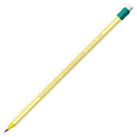 Карандаш чернографитный BIC, 1 шт., "Evolution Stripes", HB, с ластиком, корпус ассорти, 8960342 