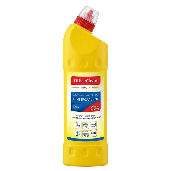 Чистящее средство универсальное OfficeClean Профессиональное "Супер чистота", гель, 750 мл 