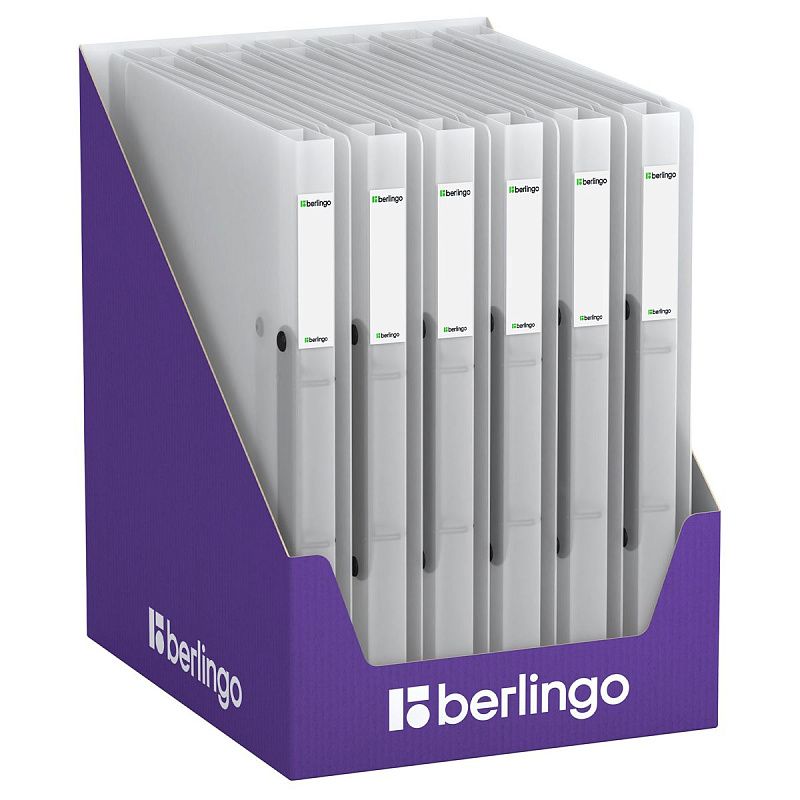 Папка на 2 кольцах Berlingo "No Secret", 24мм, 700мкм, полупрозрачная, D-кольца, с внутр. карманом 