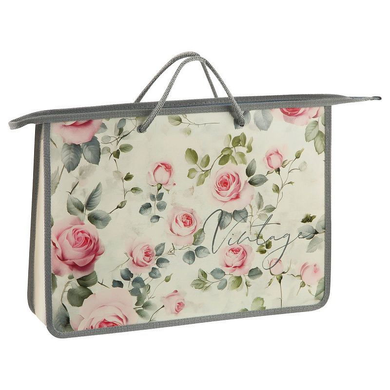 Папка с ручками А4 ArtSpace "Vintage", пластик, на молнии, 75мм