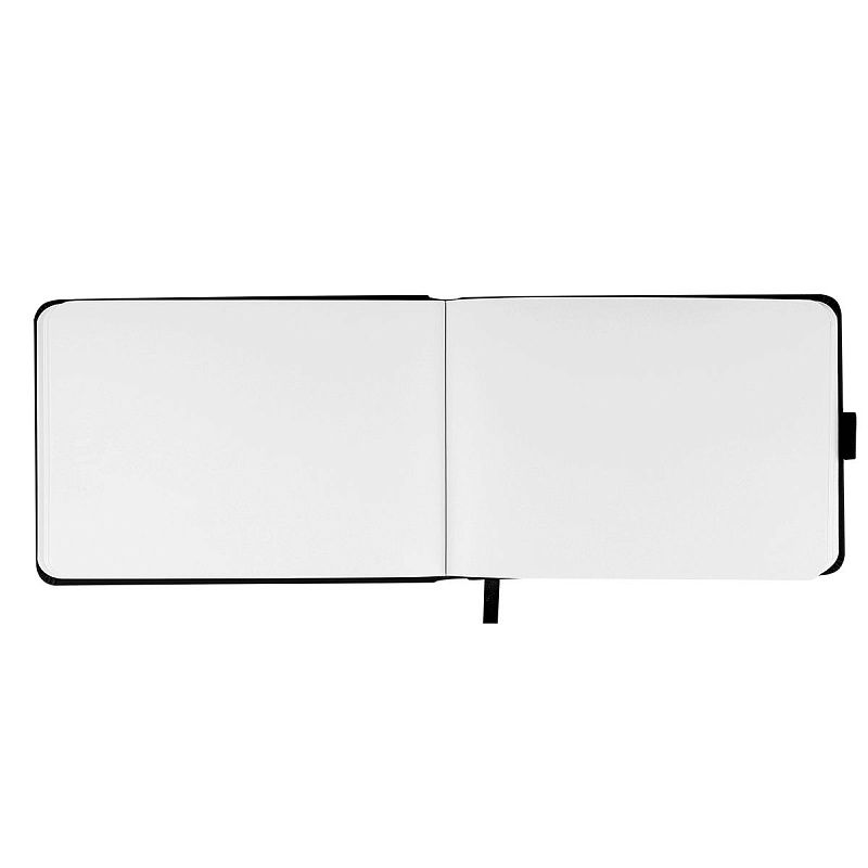 Скетчбук 100л., 210*148 Гамма "Студия", черный, твердая обложка, на резинке, белая, 110г/м2