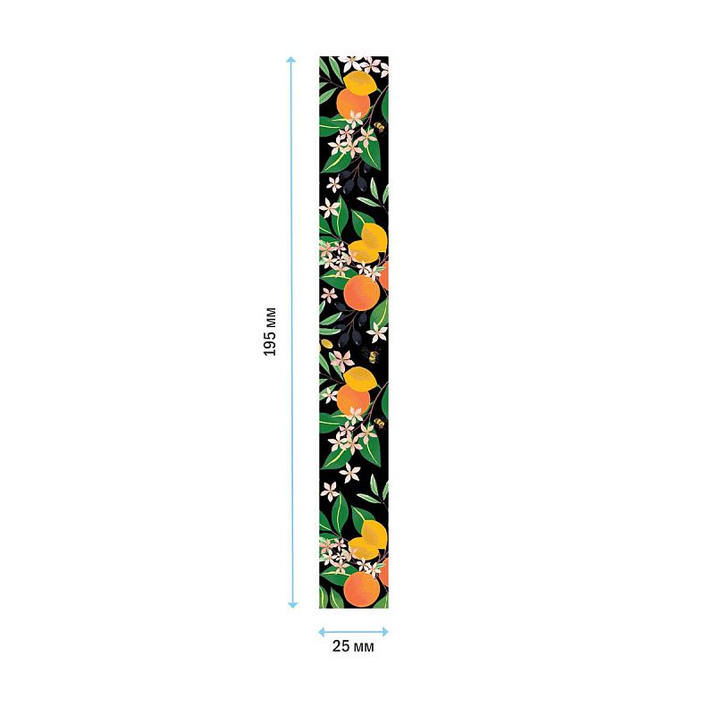 Закладка - магнит для книг, 25*195мм, ArtSpace "Flowers", блестки 