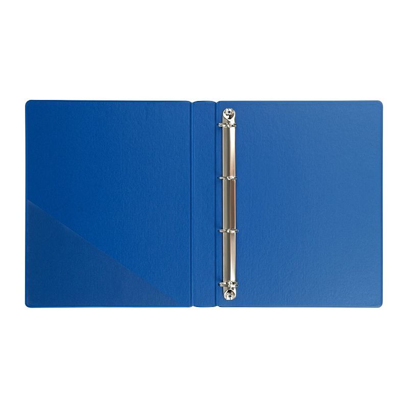 Папка на 4 кольцах OfficeSpace, панорама, 35мм, ПВХ, синяя 