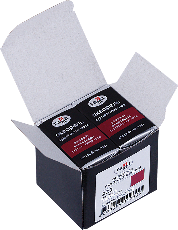 Акварель художественная Гамма "Старый Мастер" розовый хинакридон, 2,6мл, кювета