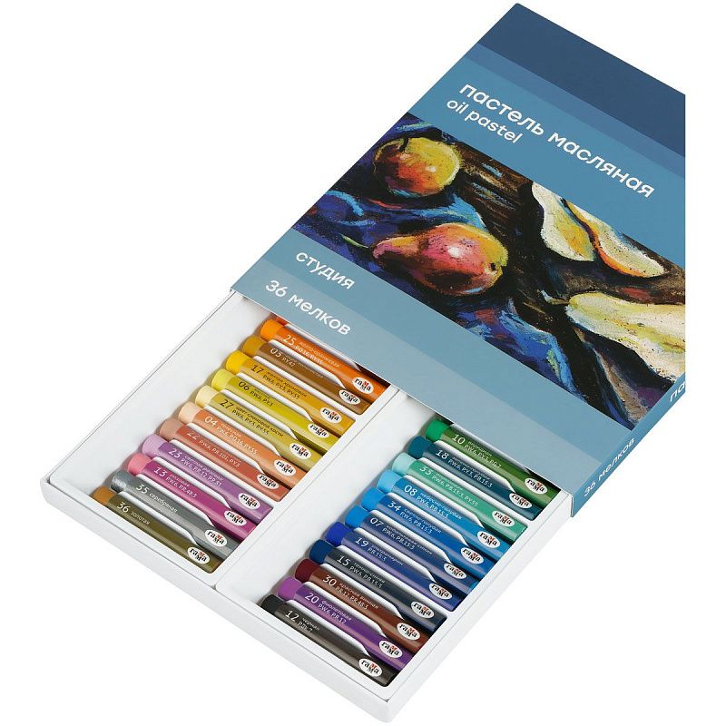 Пастель масляная Гамма "Студия", 36 цветов, картон. упаковка