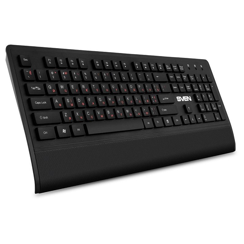 Комплект беспроводной клавиатура + мышь + коврик Sven KB-C3800W, USB, черный