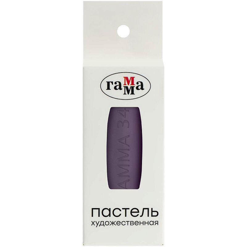 Пастель художественная Гамма, сливовая № 347, штучная, картон.упак.