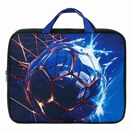 Папка на молнии с ручками BRAUBERG А4, 1 отделение, полиэстер, 80 мм, Score goal, 273304 