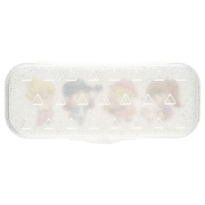 Пенал-футляр, 215*90*43 СТАММ "Подружки", прозрачный с блестками 