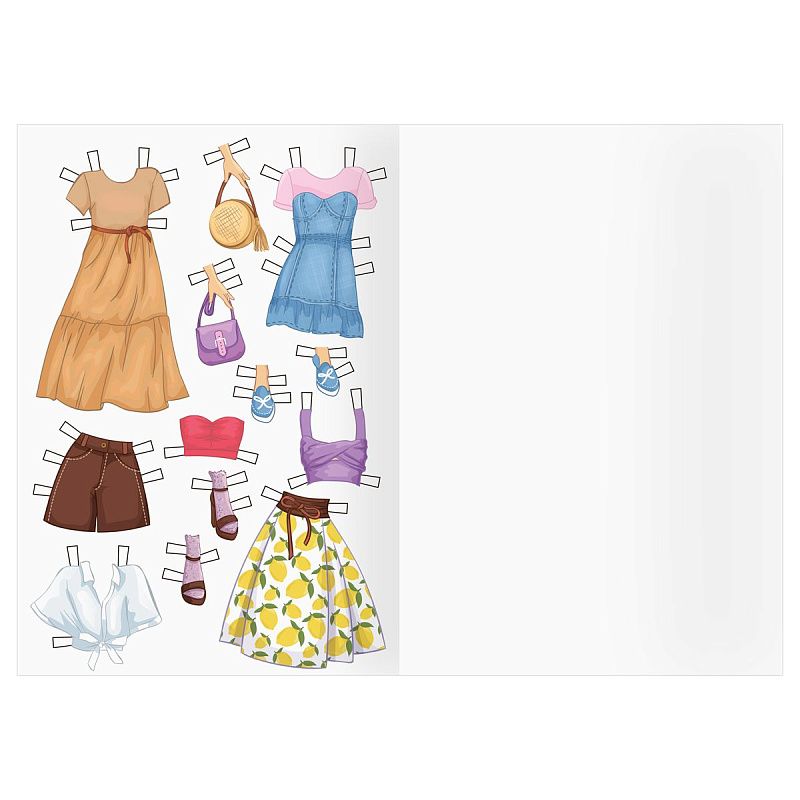 Аппликация ТРИ СОВЫ "Одень куклу. Мои наряды", 16стр.