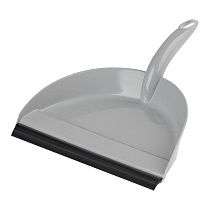 Совок для мусора OfficeClean, низкая ручка, с резиновой кромкой, ширина 24см, пластик, серый Совок для мусора OfficeClean, низкая ручка, с резиновой кромкой, ширина 24см, пластик, серый