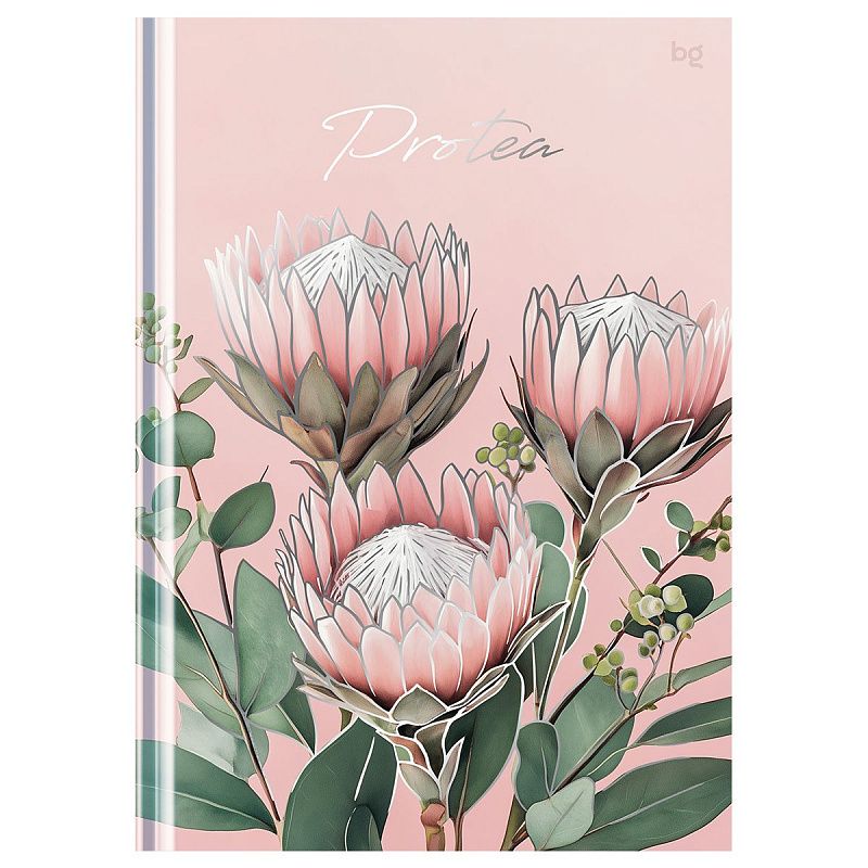 Бизнес-блокнот А5, 80л., евроформат, BG "Flowers. Protea", матовая ламинация, тиснение фольгой