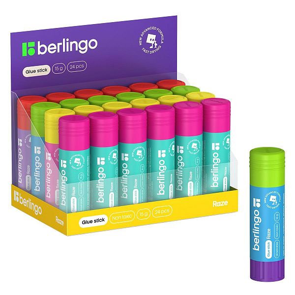 Клей-карандаш Berlingo "Raze", 15г, ПВП