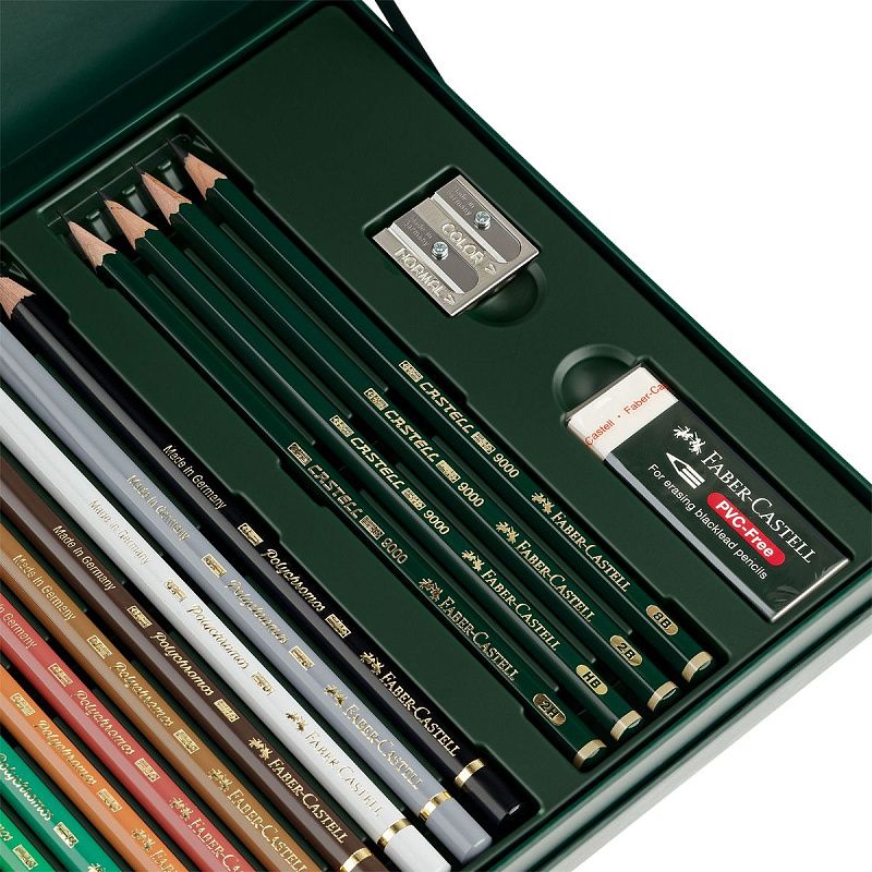 Карандаши цветные художественные Faber-Castell "Polychromos", 20цв.+ 4ч/г заточен., студийная коробка