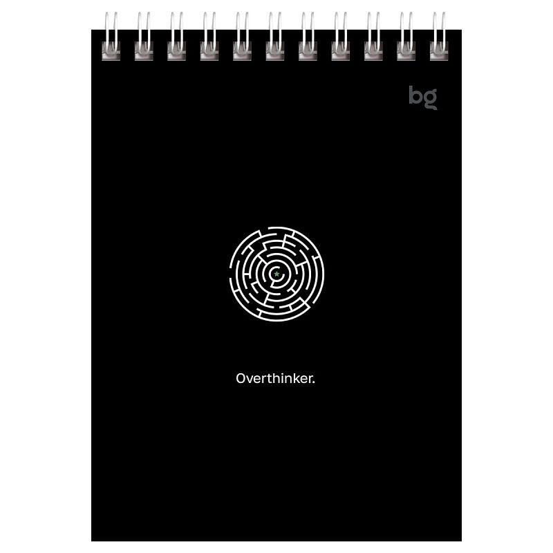 Блокнот А6 40л. на гребне BG "Чёрно-белый стиль"