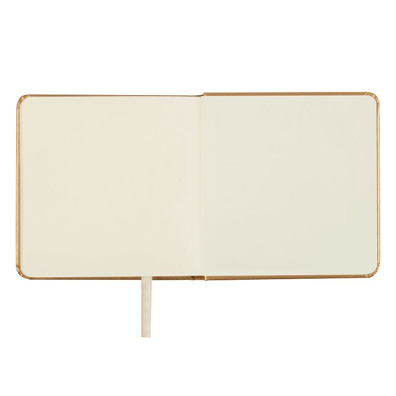 Скетчбук 80л., 120*120 Гамма "Студия", золото, твердая обложка, на резинке, слоновая кость, 140г/м2