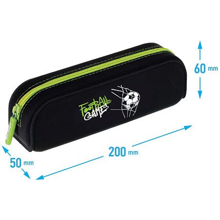 Пенал 1 отделение, 200*50*60 Berlingo "Football game", силикон 