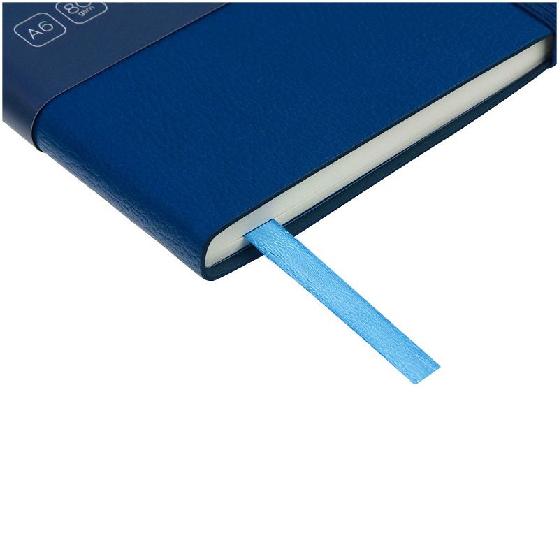 Записная книжка А6 80л. ЛАЙТ, кожзам, Greenwich Line "Classic. Blue", с резинкой, фактурное тиснение, блок в клетку