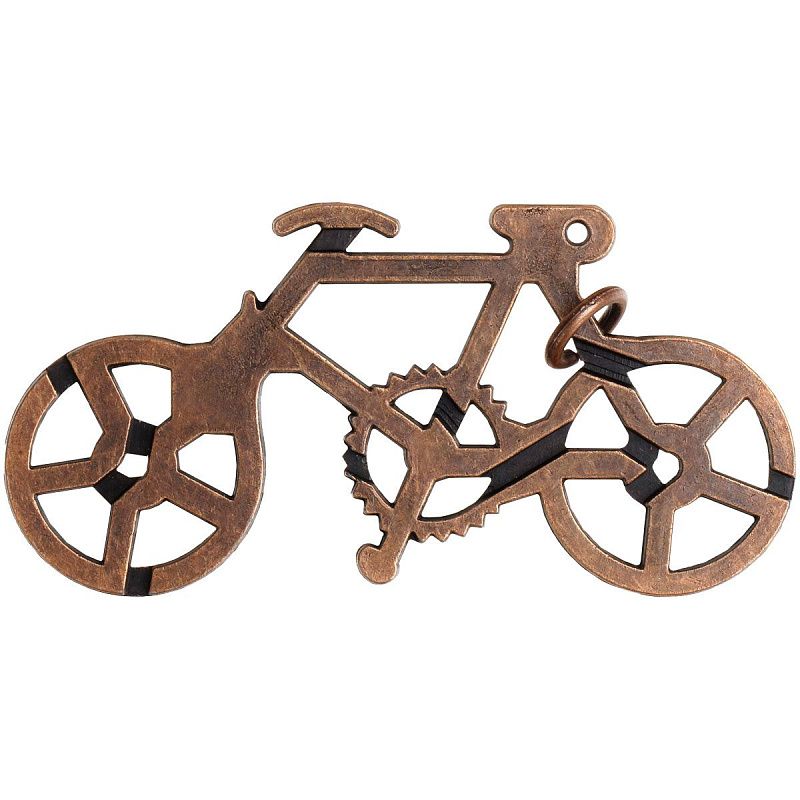 Головоломка металлическая большая ТРИ СОВЫ "Велосипед", 3 уровень сложности 