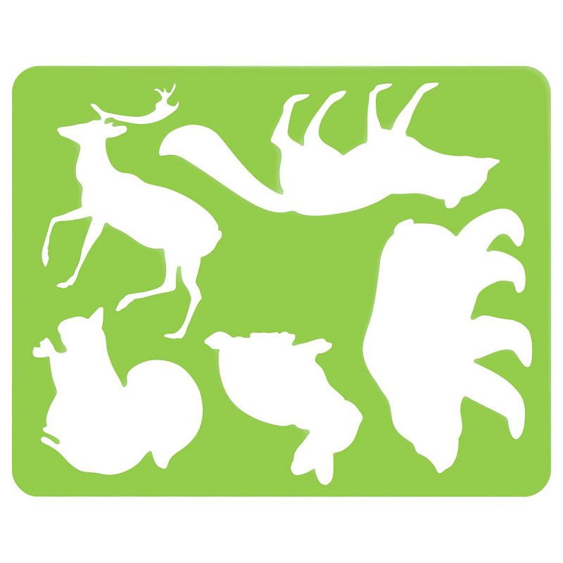 Трафарет-раскраска контурный, СТАММ "Лесные звери", пакет, европодвес