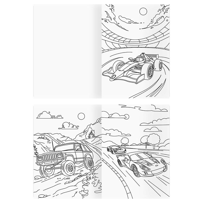 Раскраска А4, 16 стр., ТРИ СОВЫ "Для мальчиков"