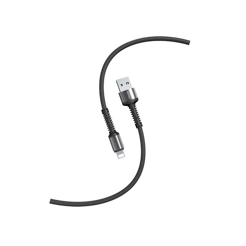 Кабель Smartbuy S26, USB - Lightning, для Apple, 3A output, нейлоновая оплетка, 1м, черный