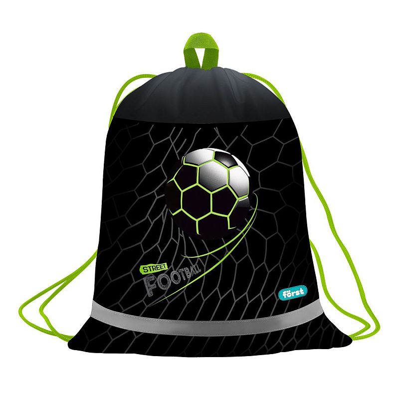 Мешок для обуви 1 отделение Först "Street Football", 360*460мм, вентиляционная сеточка, светоотражающая полоса