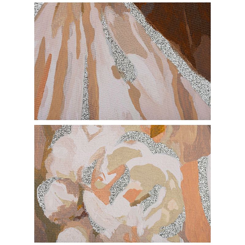 Картина по номерам на холсте с глиттером ТРИ СОВЫ "Невеста", 40*50, с акриловыми красками и кистями