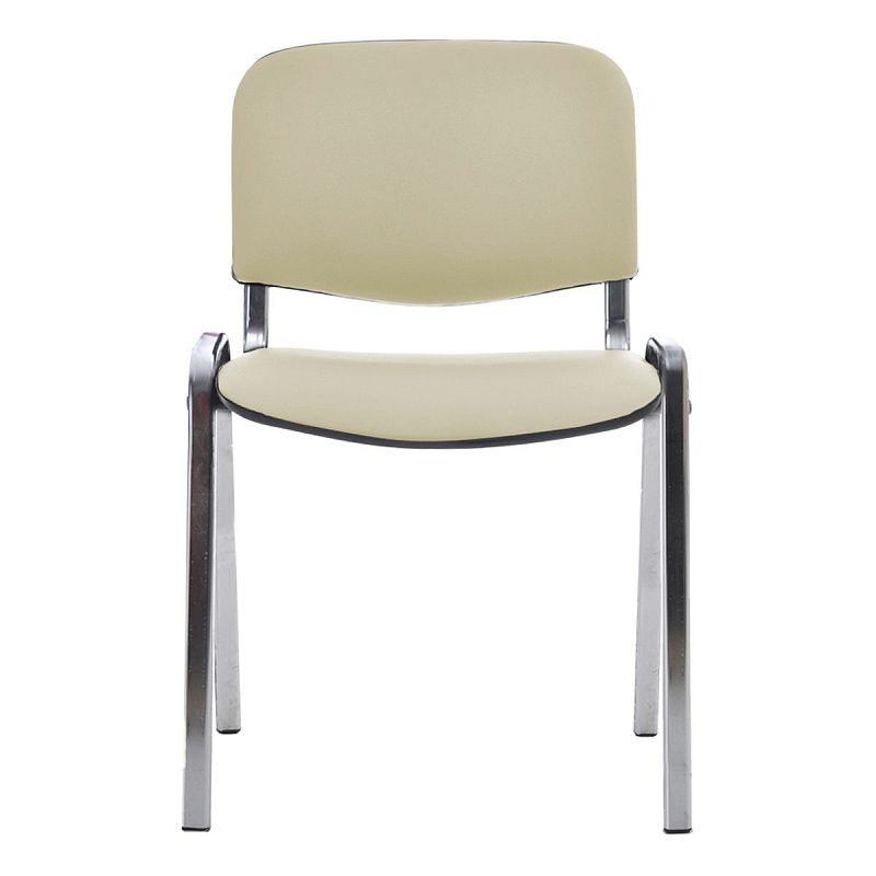 Стул Helmi HL-F01 "Изо", каркас хром, обивка кожзам бежевый