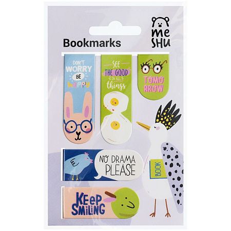Закладки магнитные для книг, 5шт., MESHU "Book time" 