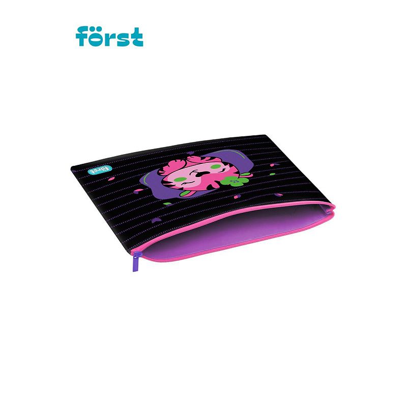 УЦЕНКА - Папка текстильная А5 Först "Pink tiger", 255*205мм, 1 отделение, полиэстер (осн 352123) 