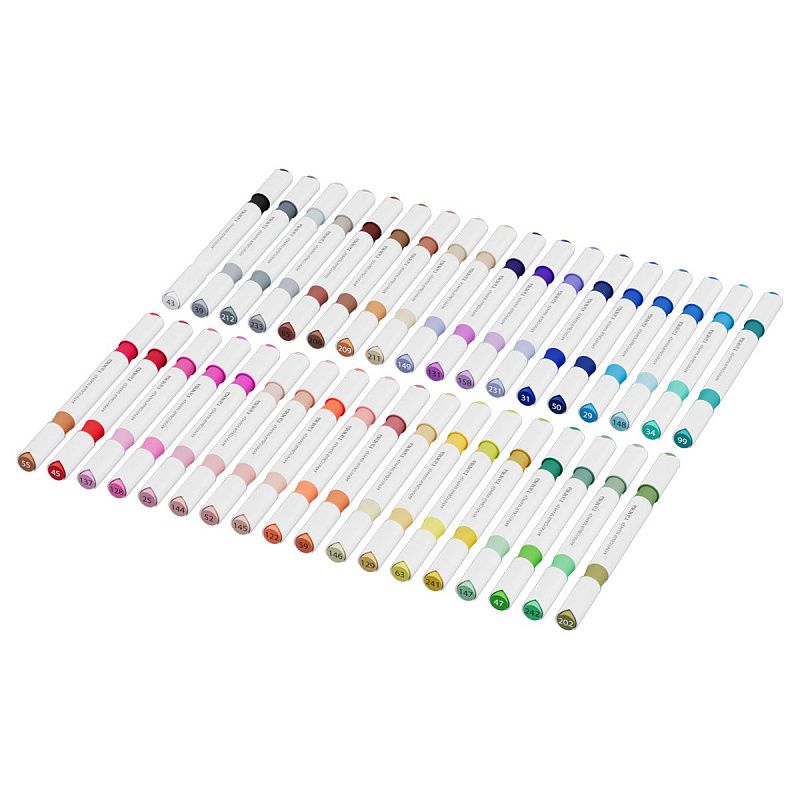 Маркеры акриловые Гамма "Классические", двухцветные, 36шт., 72 цв., пластик.бокс