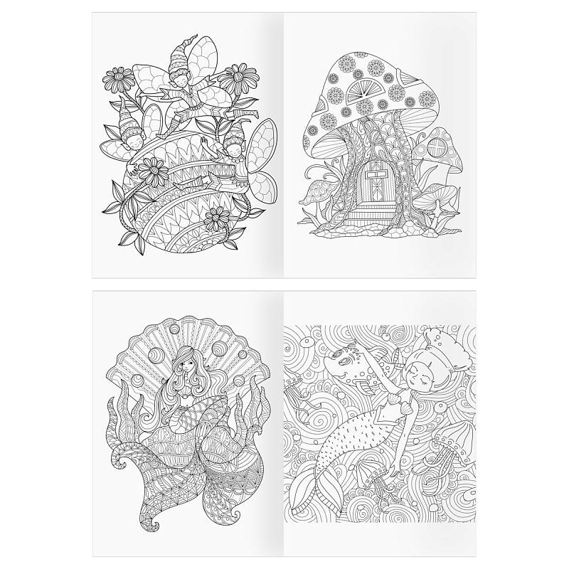 Раскраска А4 ТРИ СОВЫ "Антистресс. Феи и эльфы", 16стр.