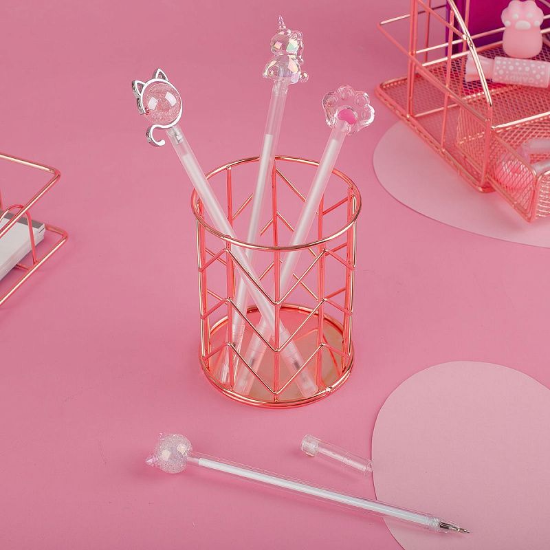 УЦЕНКА - Подставка-стакан для канцелярских принадлежностей MESHU "Rose Gold" круглая, металл (осн 321486)