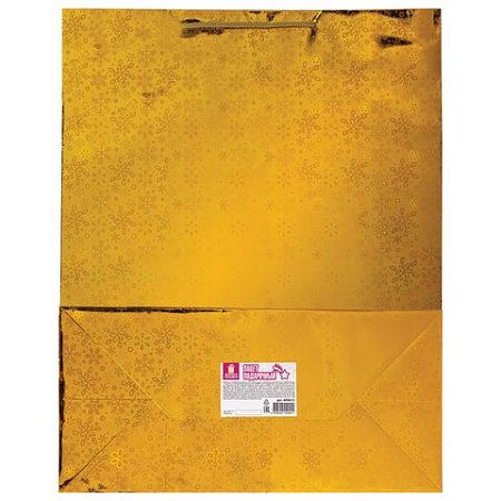 Пакет подарочный новогодний (1 шт) 41x19x49см (XXL) ГОЛОГРАФИЯ, ассорти 3 цвета, ЗОЛОТАЯ СКАЗКА, 609613