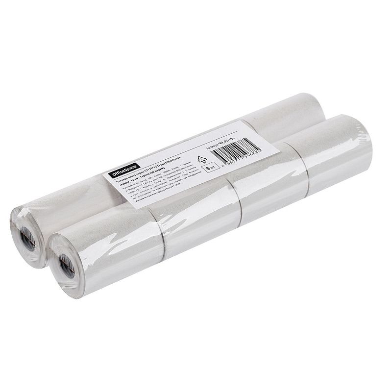 Чековая лента термо 57*19*12 (19м) OfficeSpace эконом, 45г/м2, термослой наружу