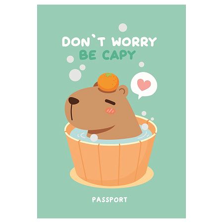 Обложка для паспорта MESHU "Capybara", ПВХ, 2 кармана 