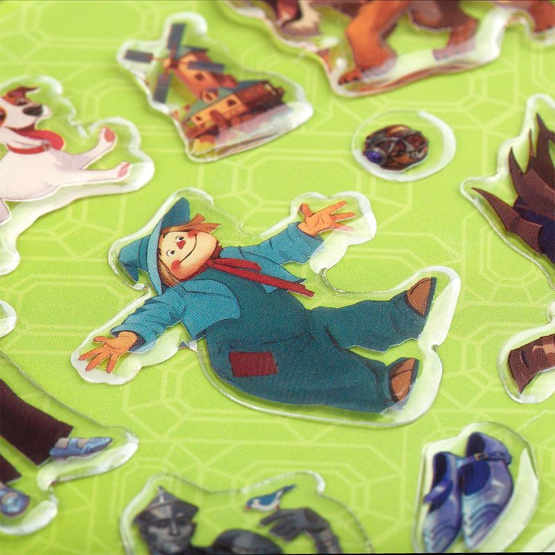 Наклейки гелевые Мульти-Пульти "Волшебник изумрудного города", 10*22см, пакет европодвес