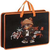 Папка для чертежей и рисунков А3 ArtSpace "Cool Bear", пластик, 85мм, на молнии