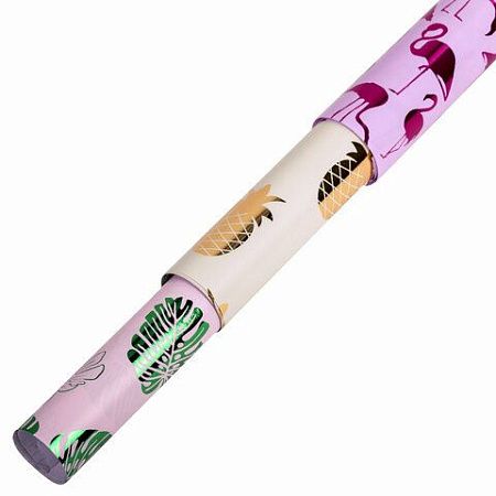 Бумага упаковочная С ЭФФЕКТАМИ НАБОР 3 шт. "Colorful Tropics", 70х100 см, ЗОЛОТАЯ СКАЗКА, 591945